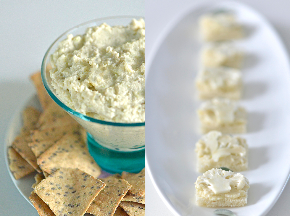 a Raw and Dairy Free Dip served with gluten free crackers