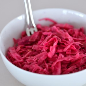 Healthy Hot Dog Topping: Quick Pickled Cabbage