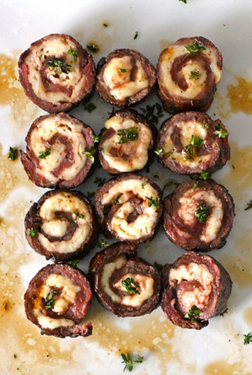 hobnobmag Skirt steak pinwheels