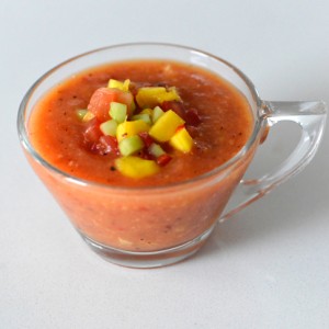 Grilled Mango Tomato Gazpacho