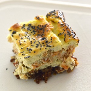 Healthy, Yet Decadent, Salmon Cheesecake with Poppy Seed Top