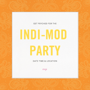 invitation to an Modern Indian party Invitation Prepare Guests for a Party of Psychedelic Dimension