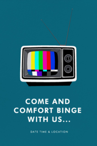 invitation Lure Guests with Comfort Pastas and Binge TV Viewing