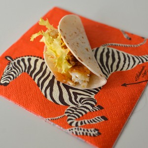 Macadamia Crusted Halibut Fish Tacos with Sweet Sour Mayo