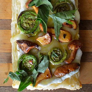 Celebrate Spring: Fiddlehead and Chantarelle Foraged Pizza