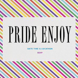 invitation to a pride party Invitation The Rainbow Edition: Share the Pride & Joy