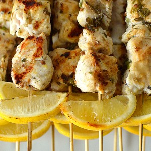 Lemony Oregano Fish Skewers: a Super Summer Grill Favorite