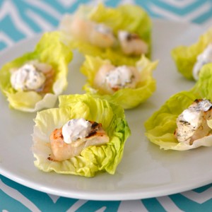 hobnobmag Party Food for a Scorcher Cod with Zesty Greek Yogurt in Lettuce Wraps