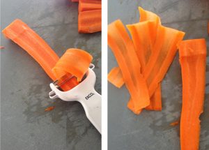 HOBNOBMAG Recipe Cut Carrot Strips with Peeler