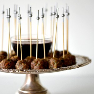 HOBNOBMAG Recipe Beef and Veal Meatballs & Port Reduction