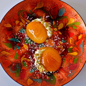 Stuffed Apricots with Pistachios and Cream: A Slippery, Creamy Dessert