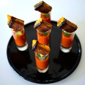 HOBNOBMAG Mexican Tomato Soup with Rye and Cheddar Grilled Cheese