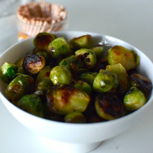 Healthy Party Snack: Caramelized Brussels Sprouts with Black Truffle Dip