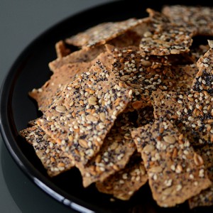 Grain-Free Crunchy Bagel-Style Almond Crackers