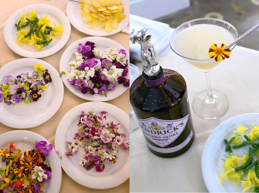 hobnobmag Limited Edition Gin Hendricks Midsummer Solstice cocktail with edible flowers