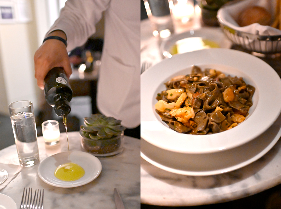 hobnobmag il gattopardo NYC: Tronchetti pasta made with buckwheat was a dark pasta with earthy/nutty taste and texture.