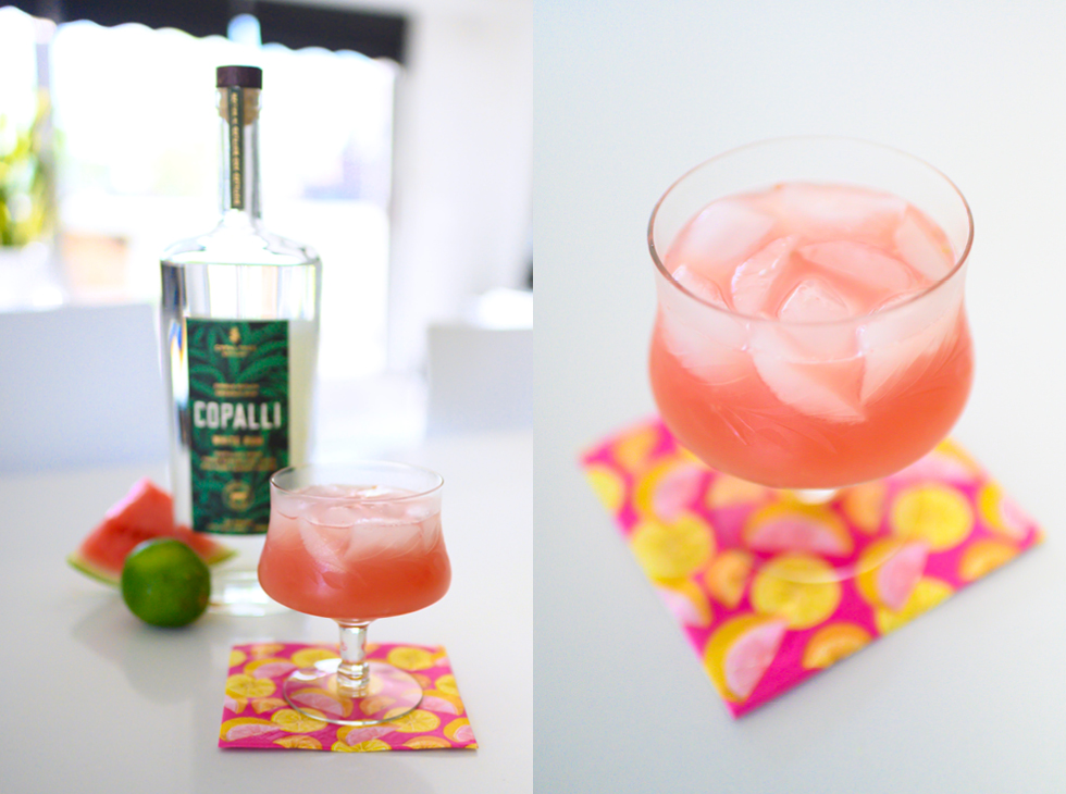 organic rum from Belize watermelon cocktail