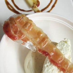 Brian Alberg of the Red Lion Inn Introduces Candied Bacon into a Less-Sweet Dessert