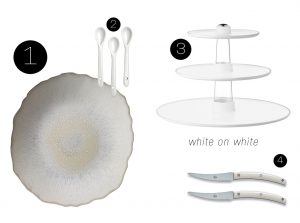 HOBNOBMAG Set the Table In White Accessories